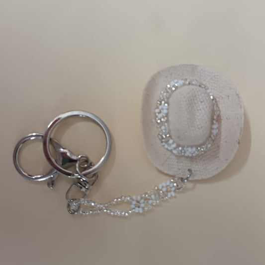 Bag charm - STRAW HAT