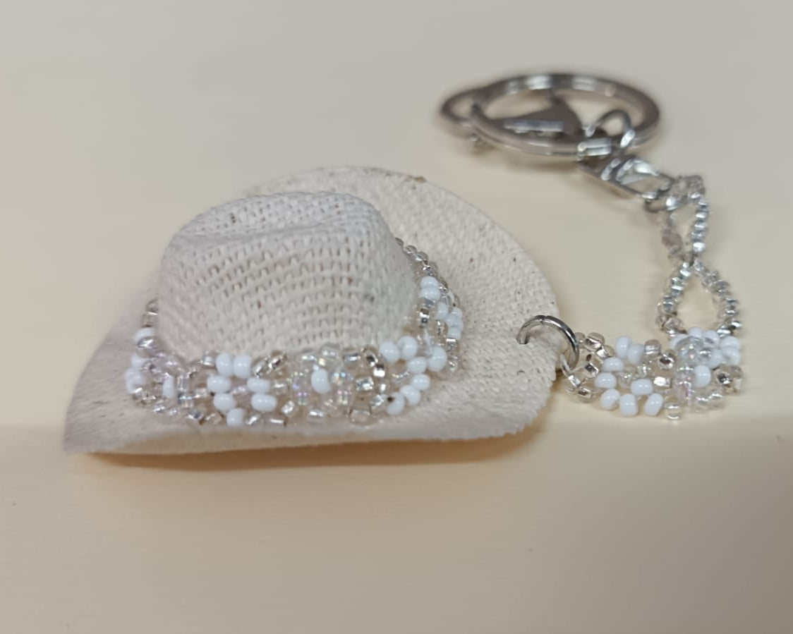 Bag charm - STRAW HAT