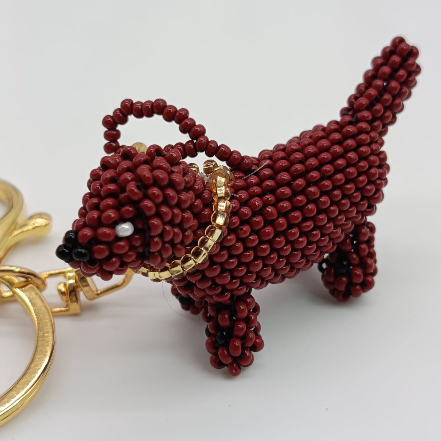 Bag charm - Beaded DACHSHUND