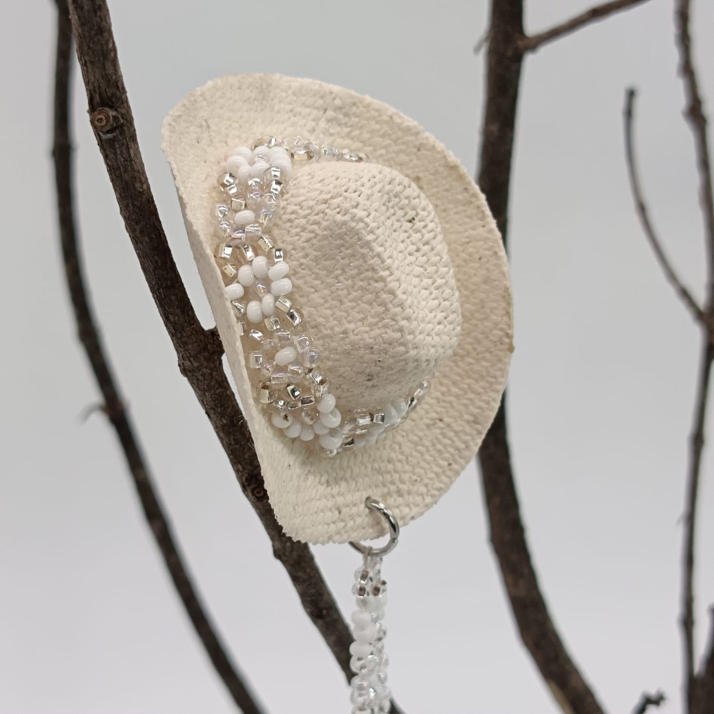 Bag charm - STRAW HAT