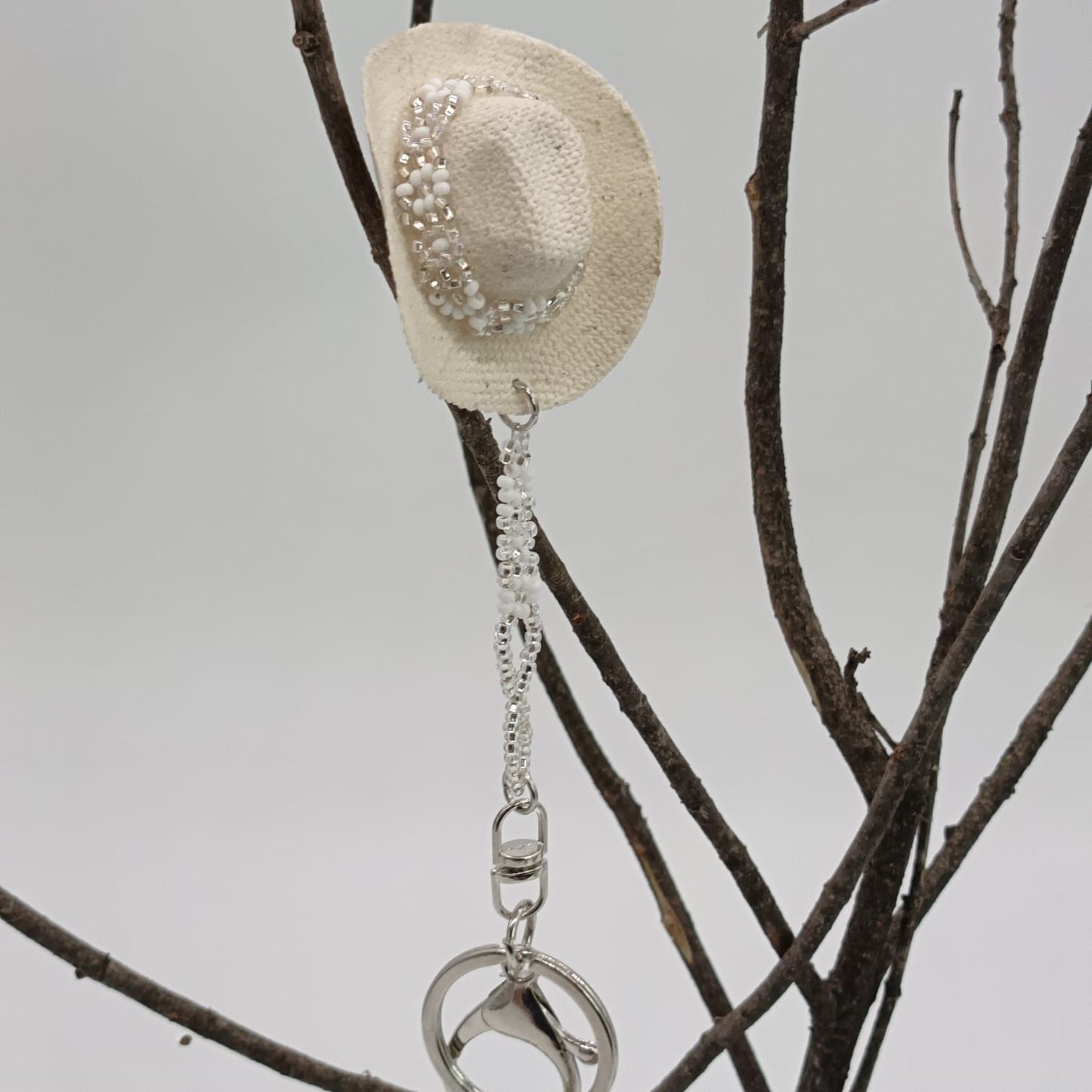 Bag charm - STRAW HAT