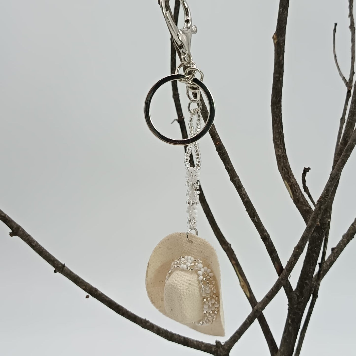 Bag charm - STRAW HAT