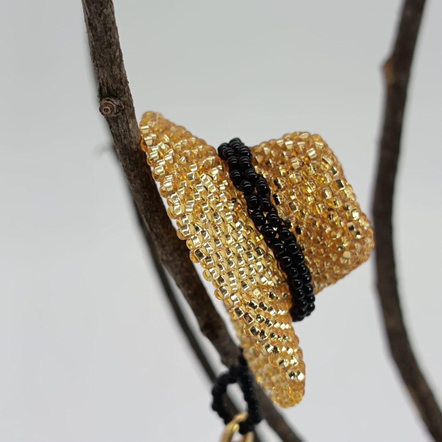 Bag charm - Beaded Hat