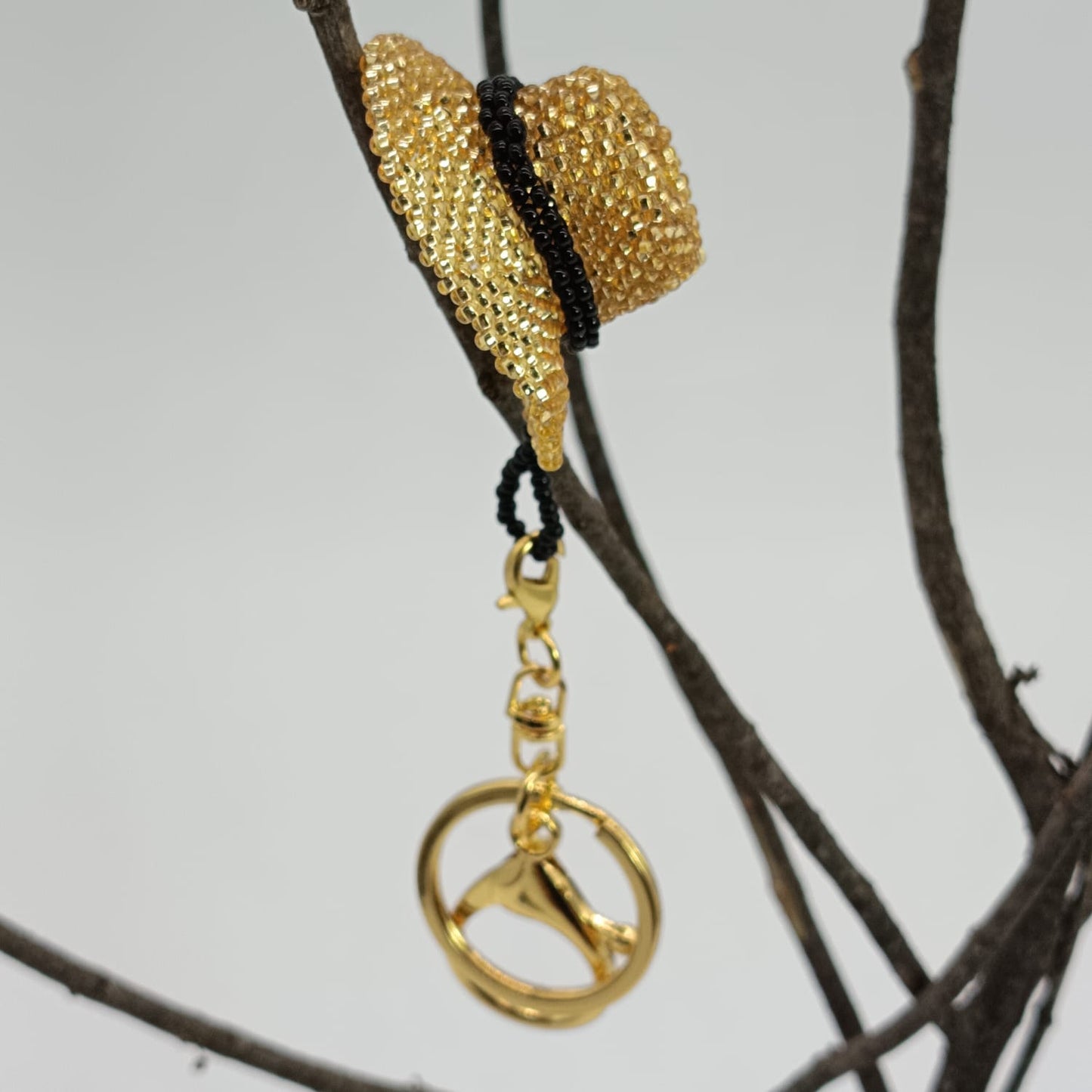 Bag charm - Beaded Hat
