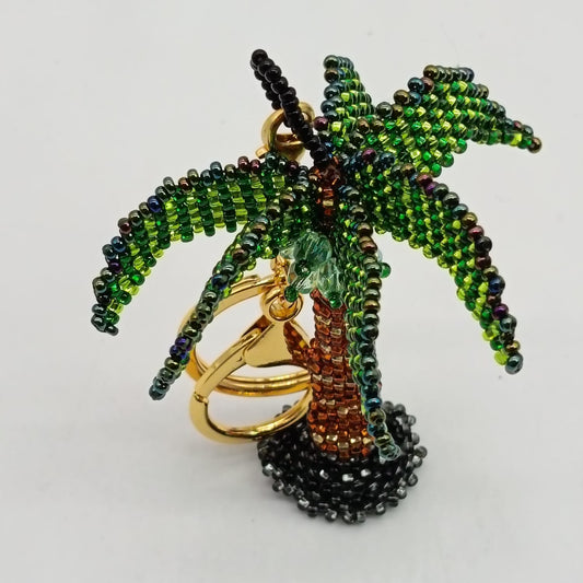 Bag charm - Beaded Palm Tree