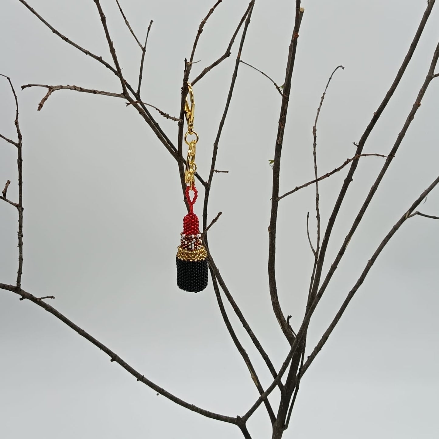Bag charm - Beaded Lipstick