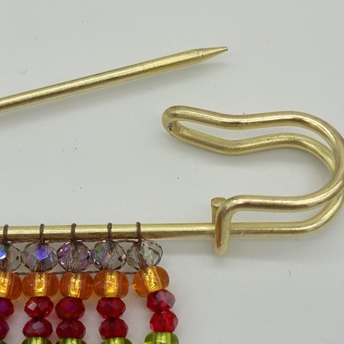 Beaded Safety Pin BROOCH - Set of 12 units