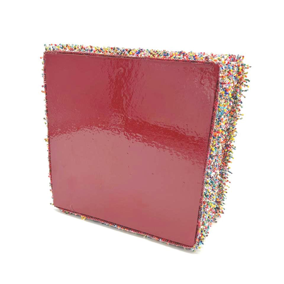 Handcrafted Box lined with Beads - Multicolor