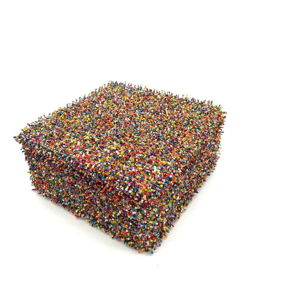 Handcrafted Box lined with Beads - Multicolor