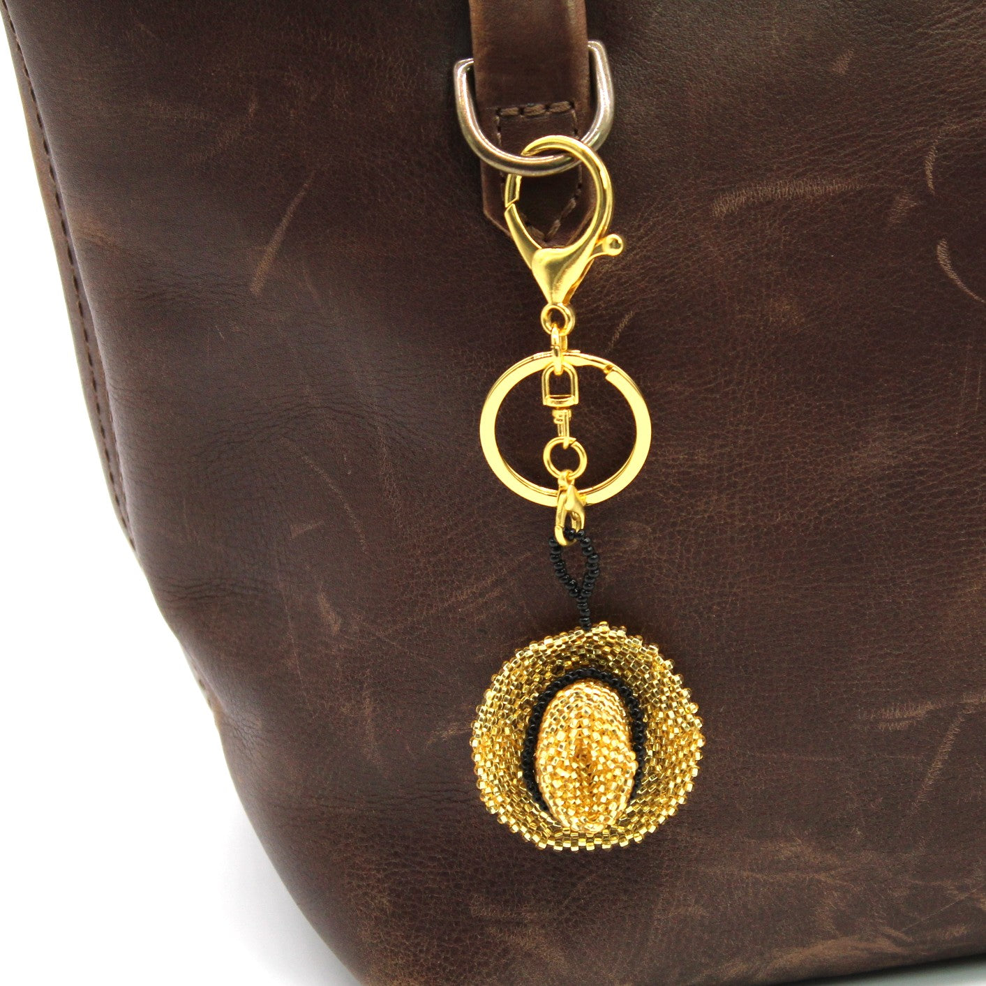 Bag charm - Beaded Hat