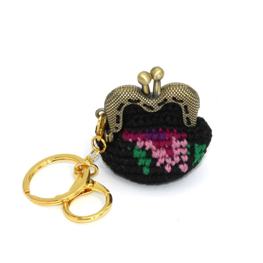 Bag charm - COTTON CROCHET HANDBAG