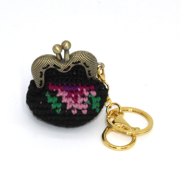 Bag charm - COTTON CROCHET HANDBAG