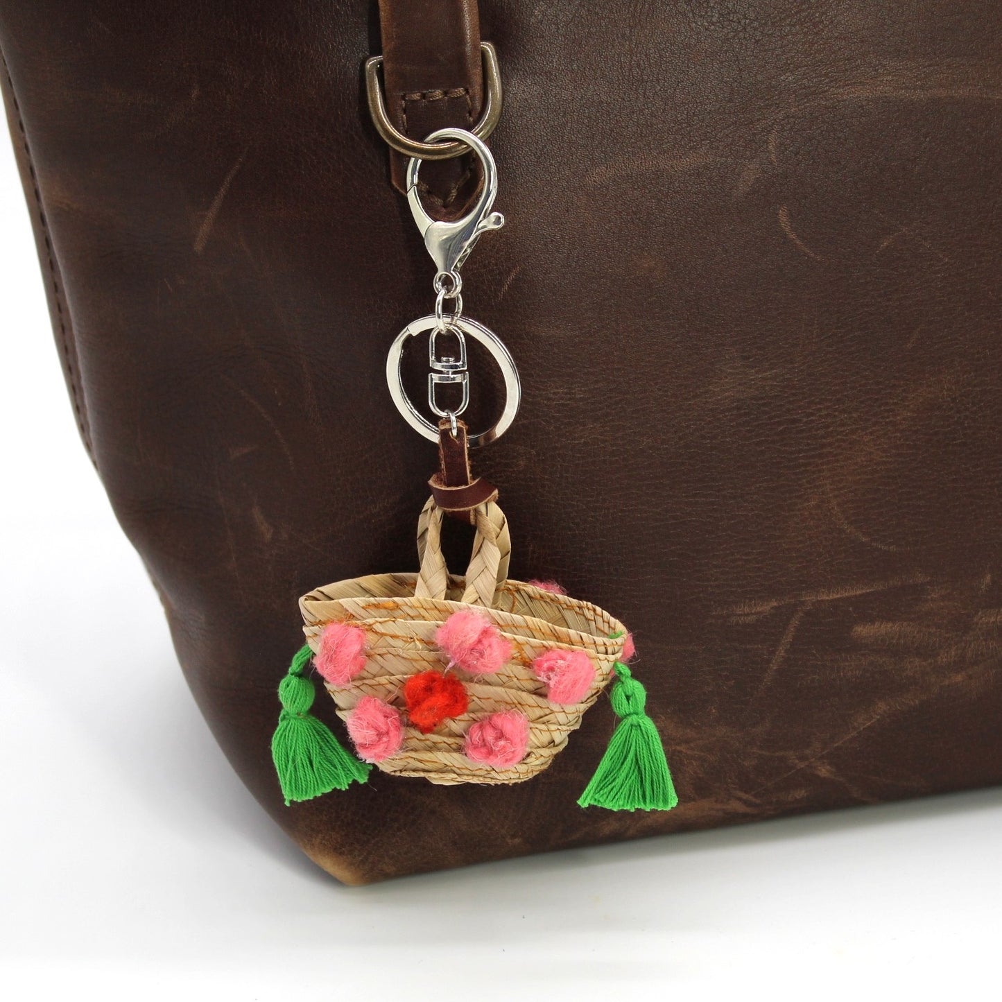 Bag charm - STRAW MNI TOTE