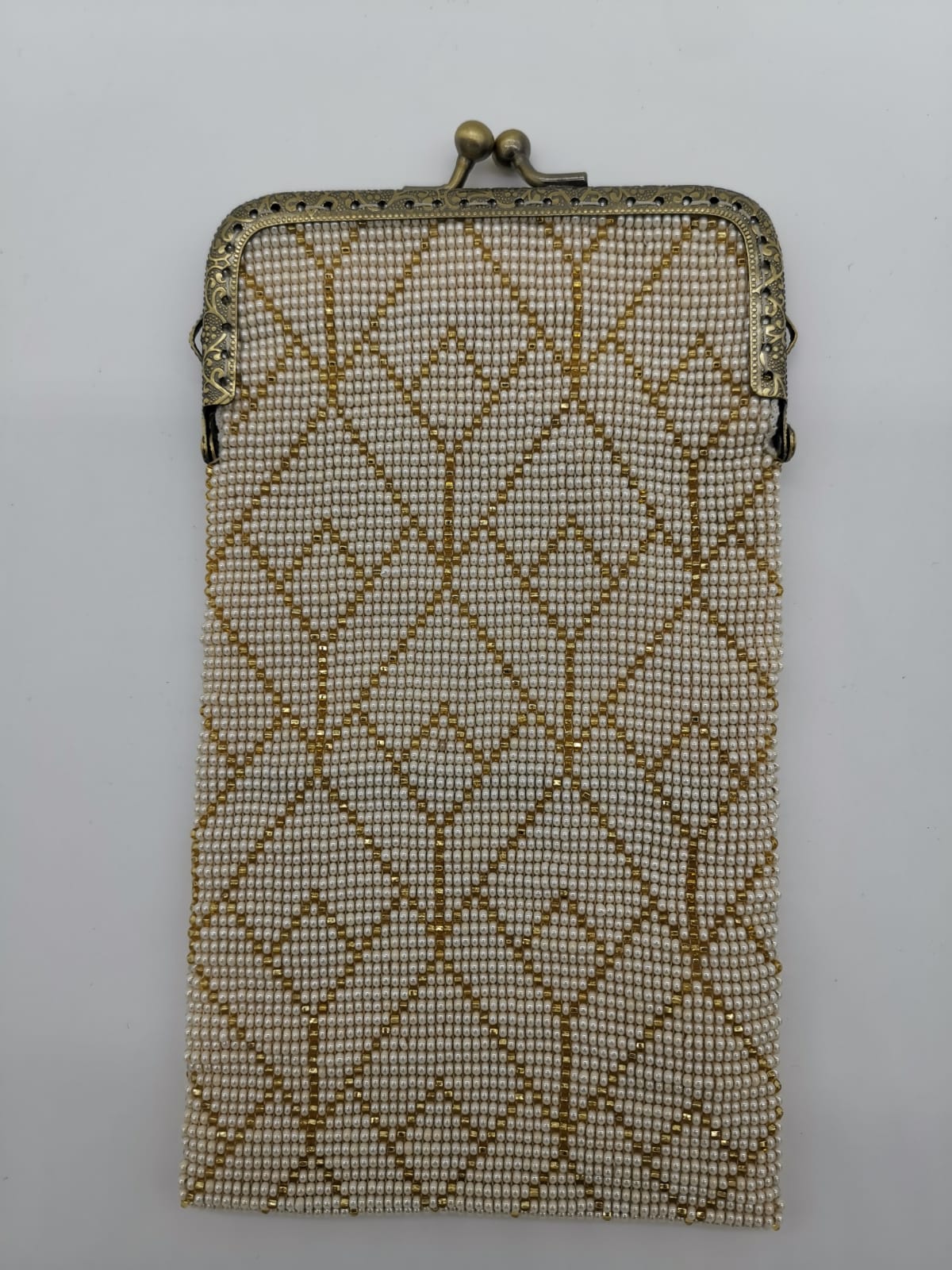 Glass Bead Cell Phone Crossbody Bag - DECO PEARL