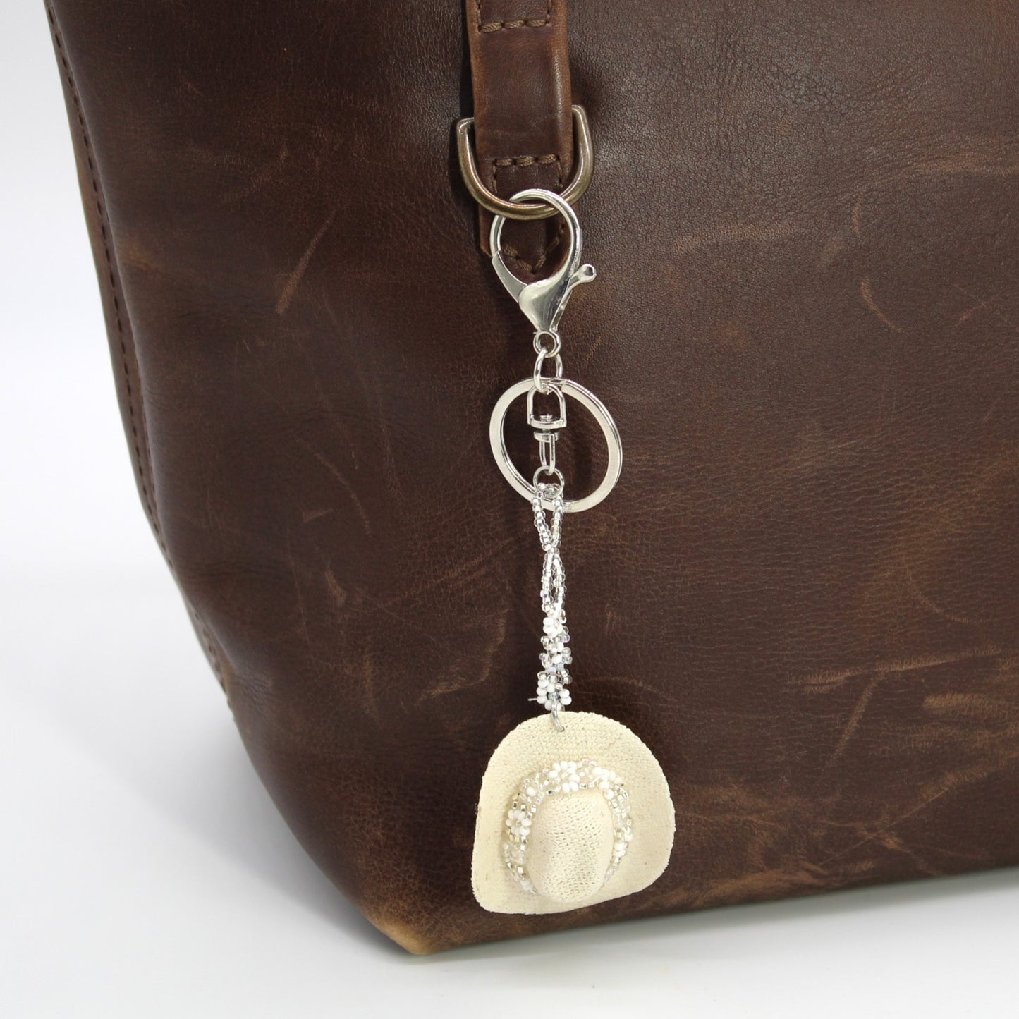 Bag charm - STRAW HAT