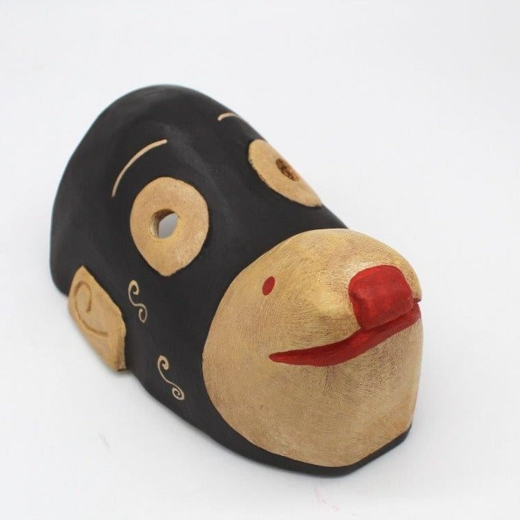 Handcarved Wooden Stick-out Tongue Monkey Mask