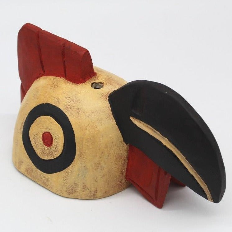 Handcarved Wooden Rooster Mask