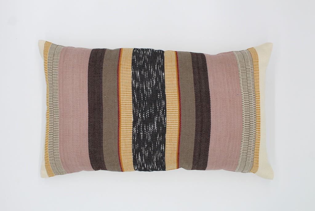 Pillow cover, striped bolster 12" x 20"