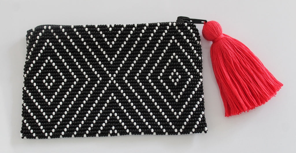 Geo Black and White Coin Purse