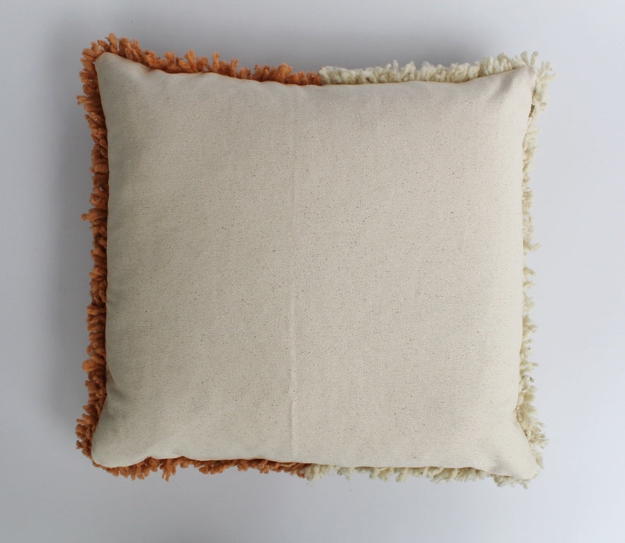 Wool Color Block Pillows, Tan-Natural