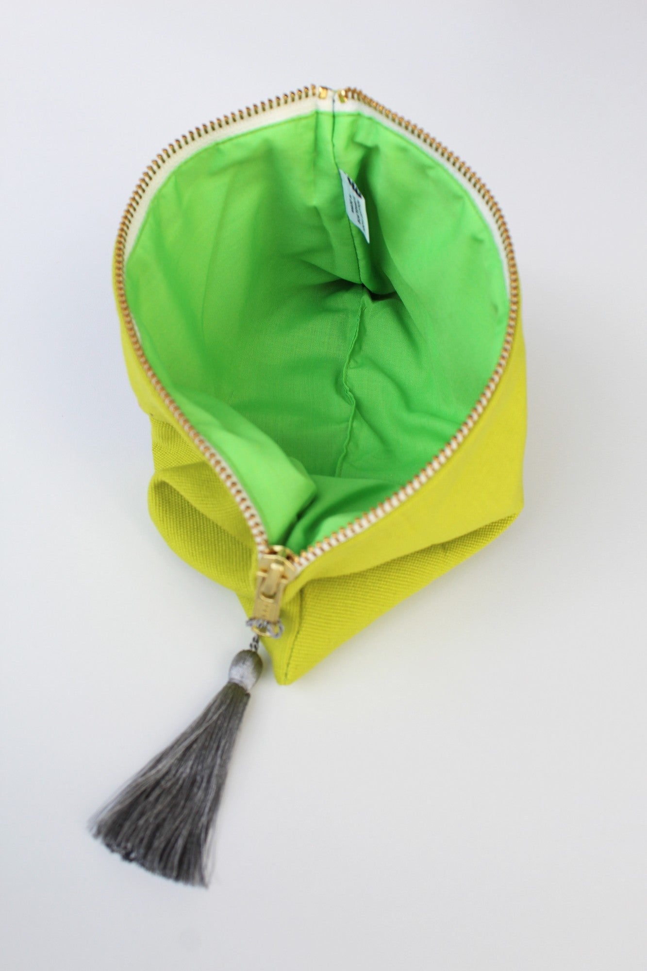 Embroidered Cosmetic Bag - Bright Green