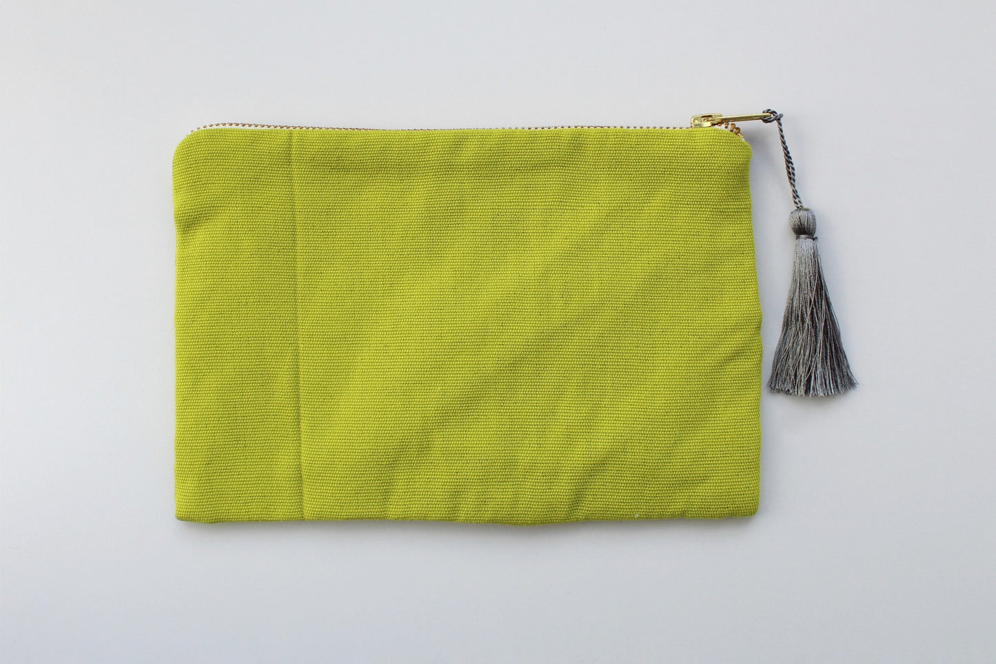 Embroidered Cosmetic Bag - Bright Green