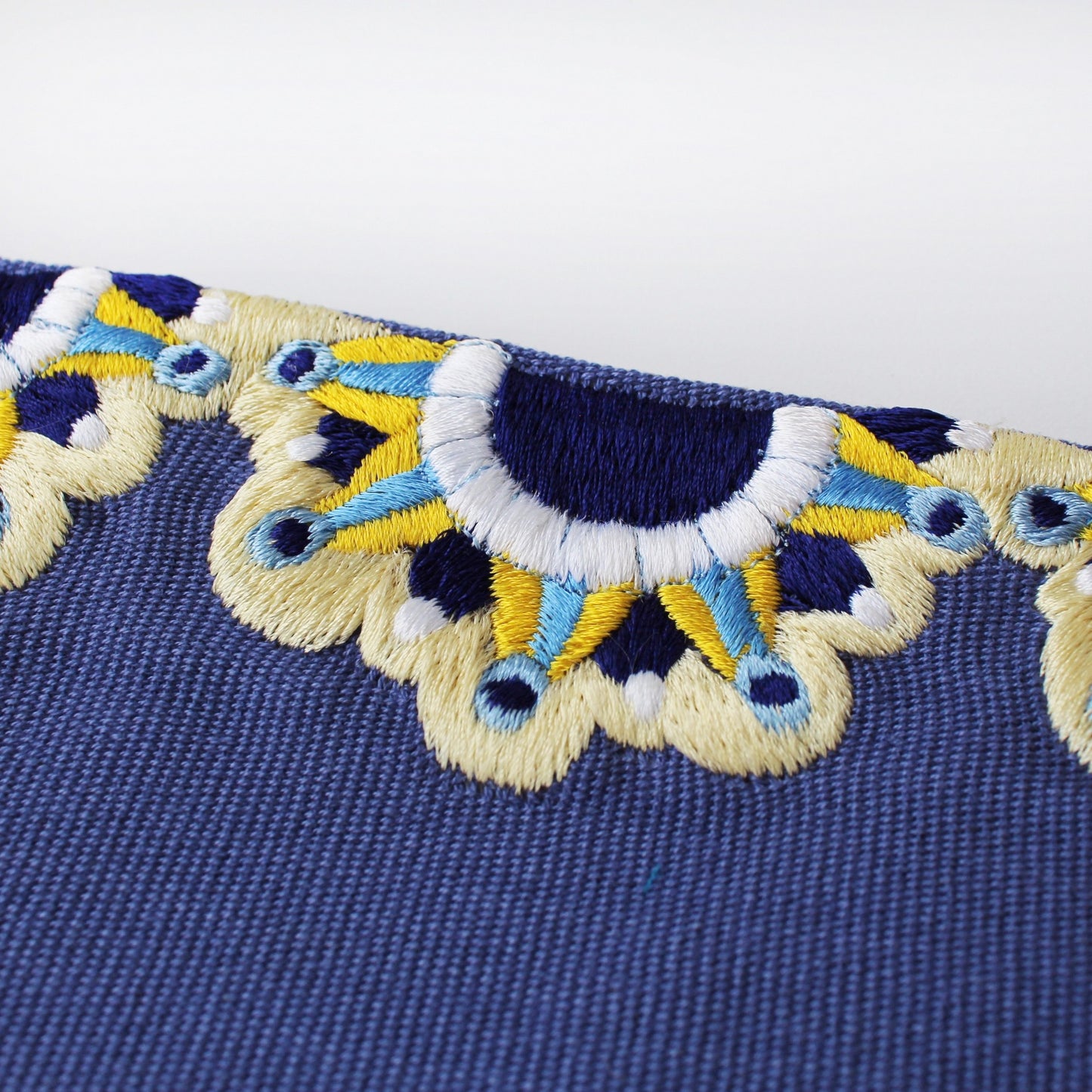 Embroidered Cosmetic Bag – Light Blue