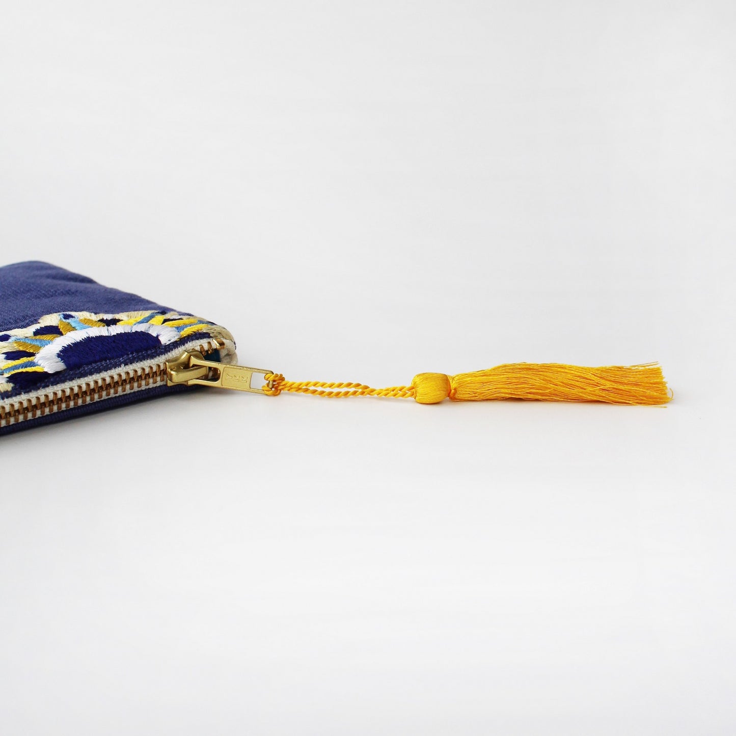 Embroidered Cosmetic Bag – Light Blue