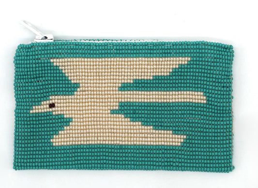 Glass bead coin purse - Bird Pearl